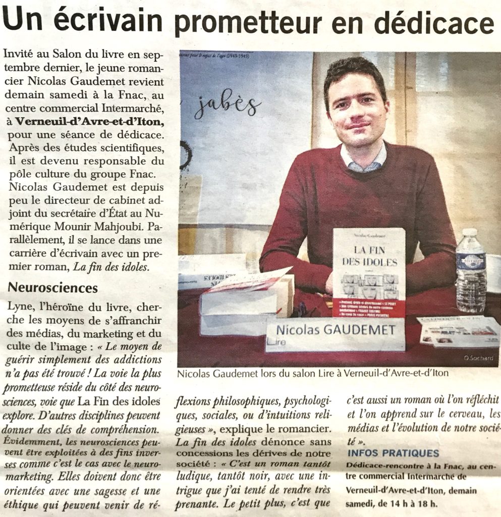 Nicolas Gaudemet écrivain dans Paris Normandie